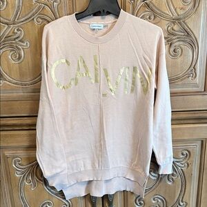 Calvin Klein Blush Top with Metallic Logo